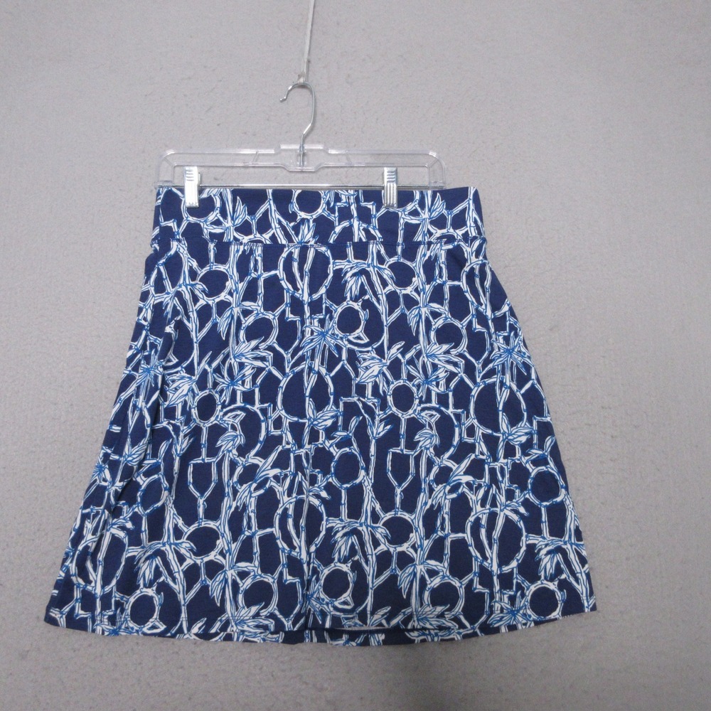Lilly Pulitzer Skirt M Blue Brenna High Tide Bamboo Beachy Resort Vacation Knit